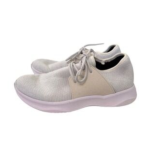 Vessi Everyday Move Sneakers Womens 8 White Light Grey Waterproof Knit Shoes